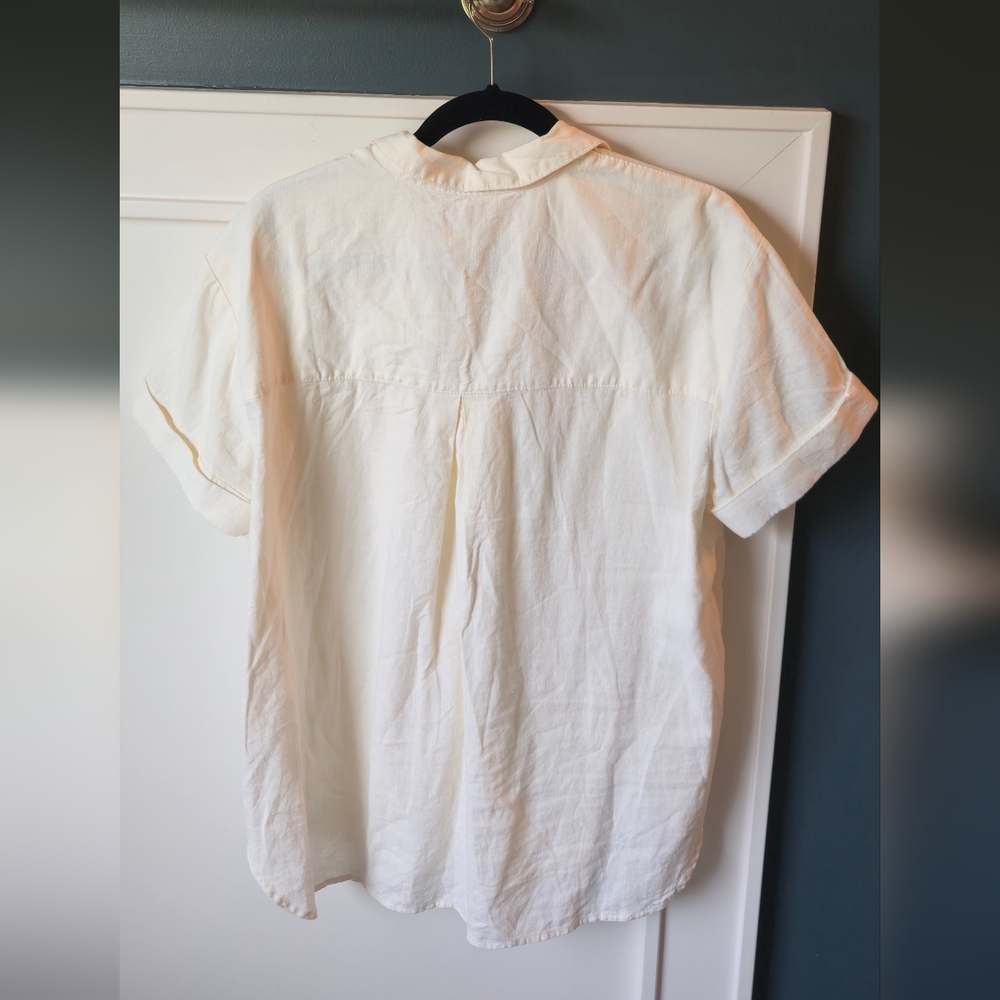 Madewell Women's Linen-Blend Swenson Popover Shirt - Picture 9 of 9